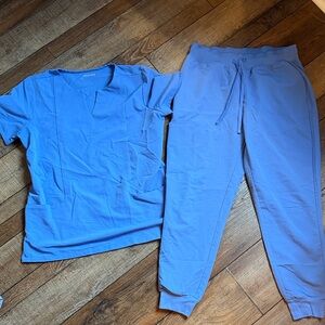 Mandala blue scrub set